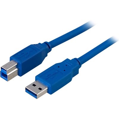 Deltaco USB 3.0 kabel, Typ A ha - Typ B ha - 2m - Blå