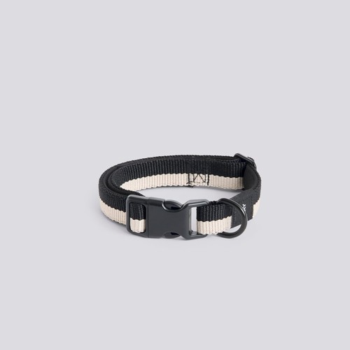 HAY - Dogs Collar Flat S/M (Black & White)
