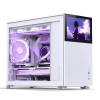 Jonsbo D31 Screen, MicroATX, 8" display i fronten, Tempered Glass - Vit
