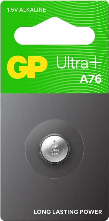 GP Alkaline Cell Battery, Size LR44/A76, 1.5V, 1-pack