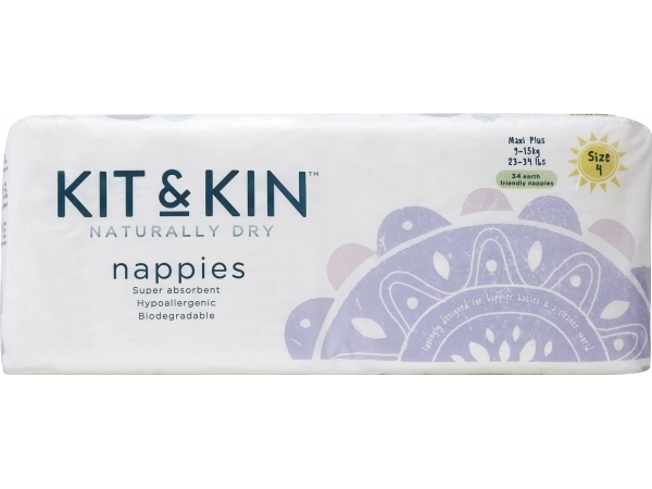 Kit & Kin Hypoallergena Blöjor Storlek 4 (9-14kg) 32 st, bild 3