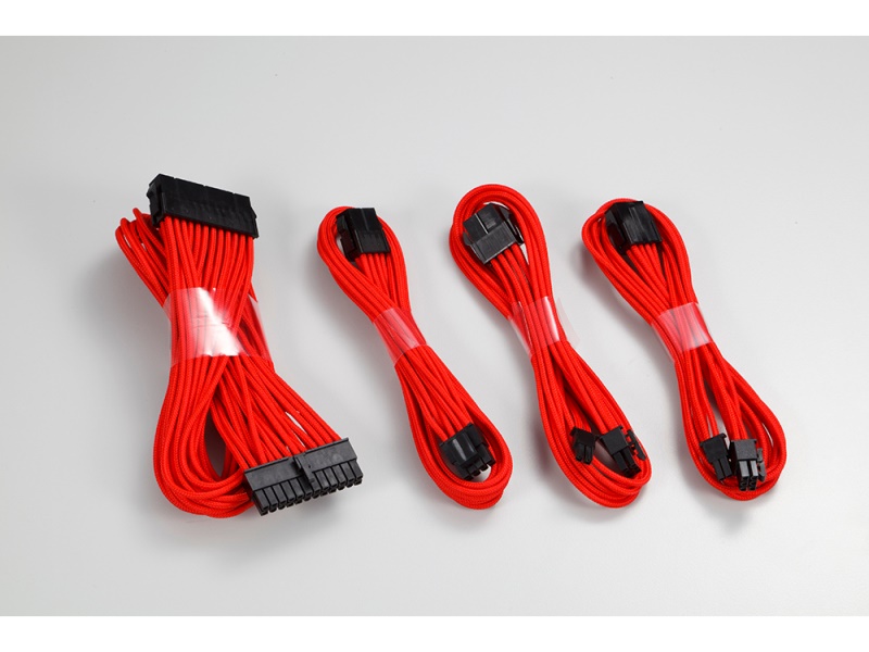 Phanteks Extension Cable Combo Kit 24P/8P/8V/8V - Röd, bild 3