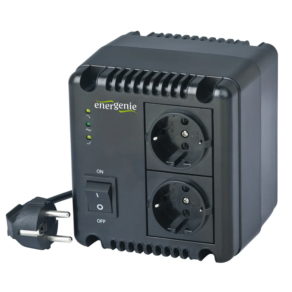Gembird EnerGenie EG-AVR-1001 - automatic voltage regulator - 600 Watt - 1000 VA Strömförsörjning - 600 Watt - 80 Plus