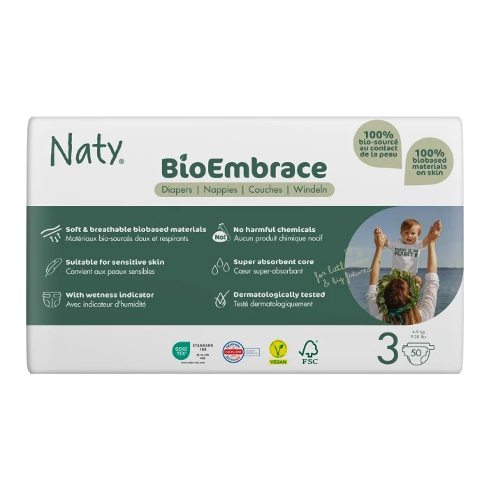Naty Blöjor BioEmbrace storlek 3, 50 st