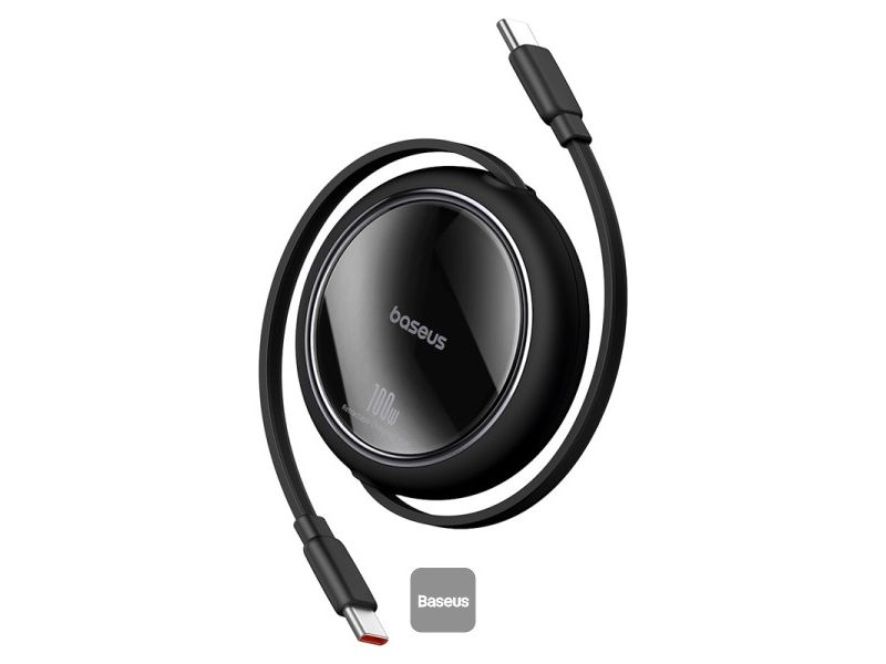 USB-kabel Baseus Free2Pull Mini USB-C till USB-C, 60W, 1, (svart)