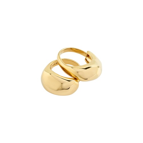 PILGRIM - Harrison Rings 2-in-1 Set - Gold-Plated - Adjustable Size