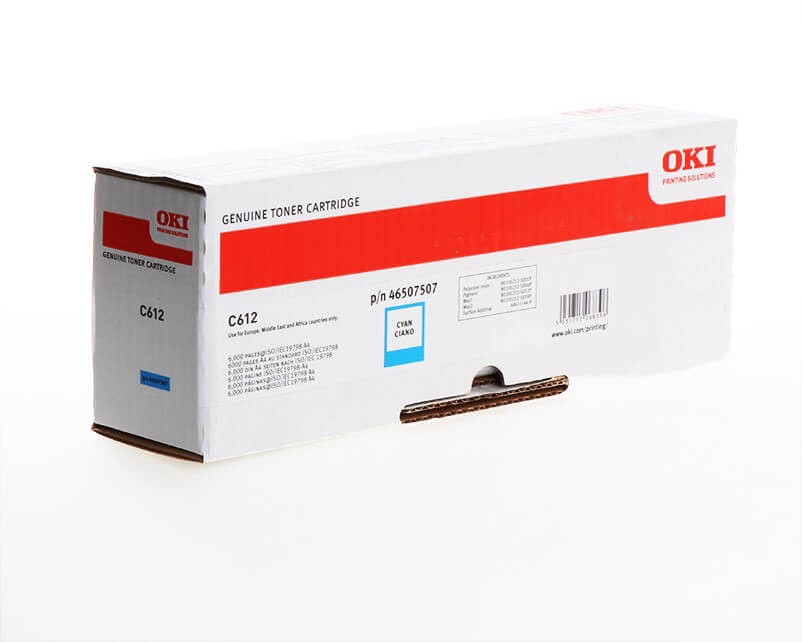 OKI C612, 6000 sidor, Cyan, bild 3