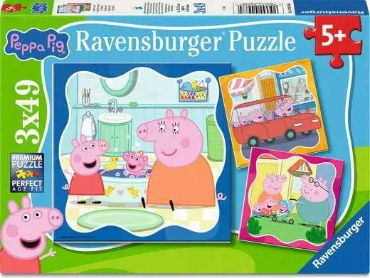 Ravensburger Pussel: Peppa Pig Family Firsts! 3x49 Bitar, bild 4