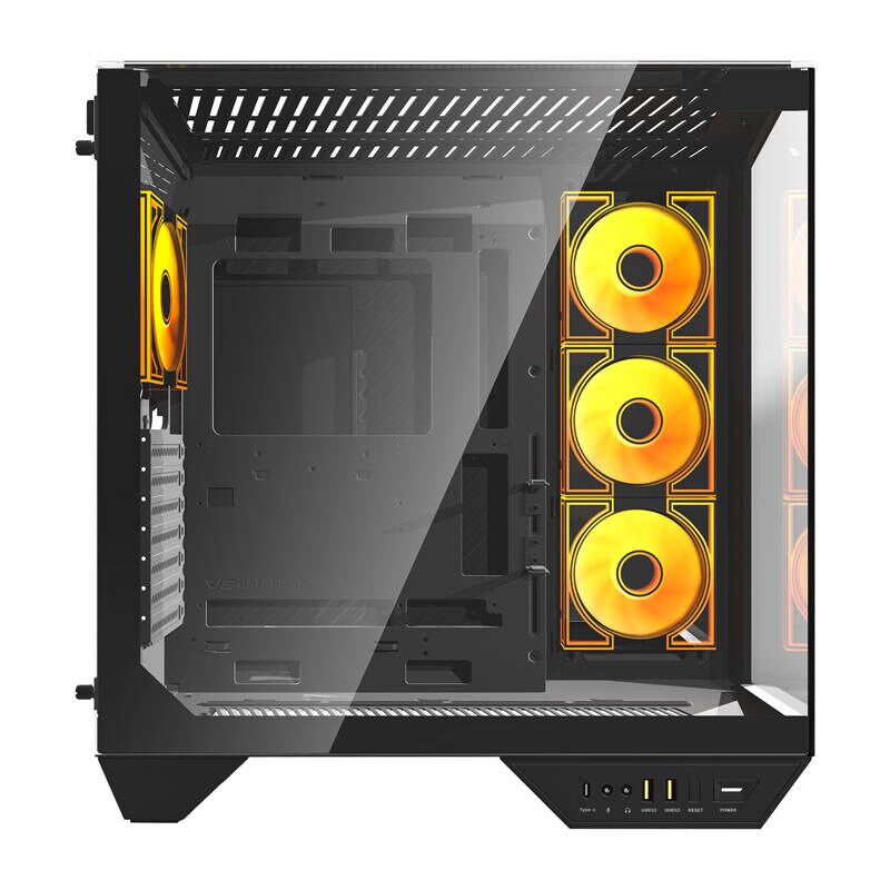 Darkflash Computer Case DY470 4 fans (black) - Chassi - Miditower - Svart, bild 4