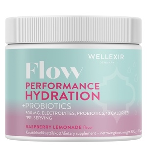Wellexir Flow Performance Hydration+Probiotics Raspberry Lemonade 300 g