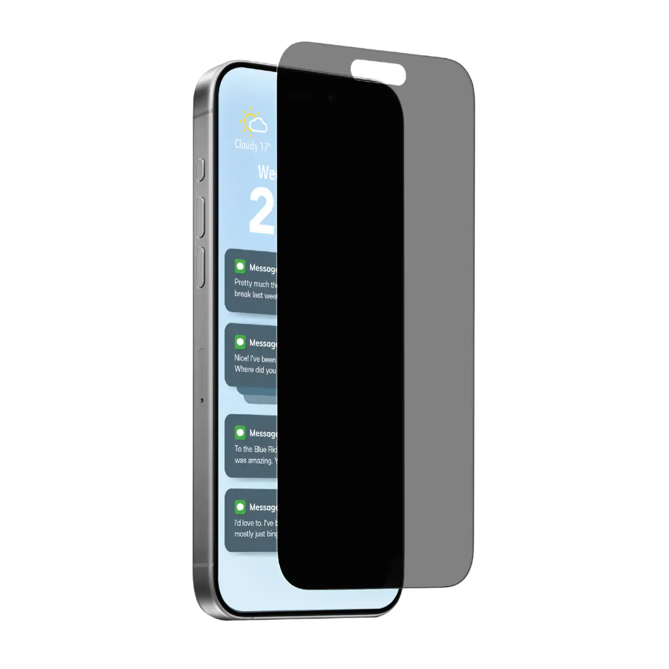 Puro Privacy härdat glas för iPhone 17 / iPhone 17 Pro / iPhone 16