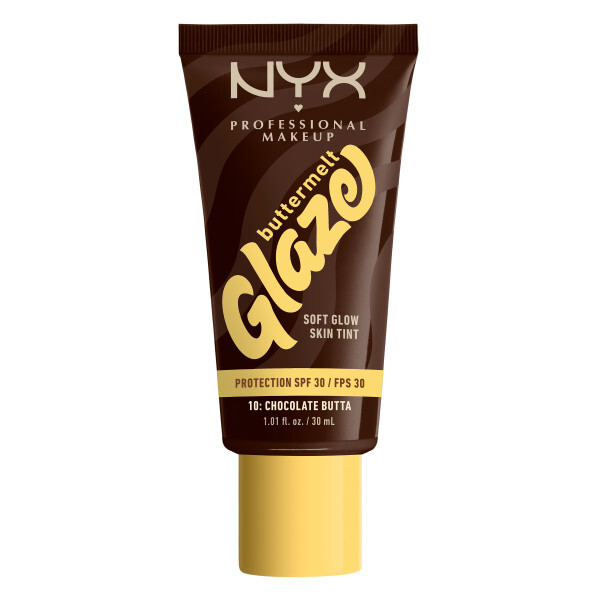 NYX Professional Makeup Buttermelt Glaze Skin Tint SPF30 Foundation 10 Chocolate Butta 30 ml