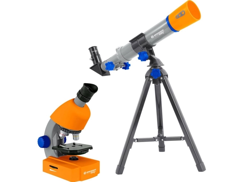 Bresser Optik Mikroskop Junior 40x-640x orange Barnmikroskop Monokulär 640 x förstoring