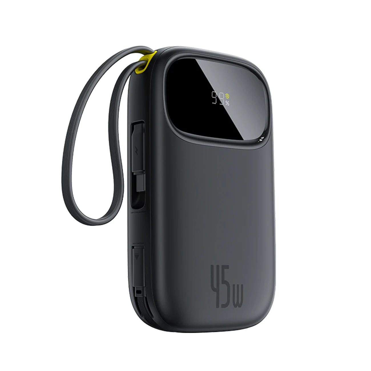Baseus EnerFill FC31 QPow3 10000mAh 45W powerbank med USB-C- och Lightning-kablar – svart