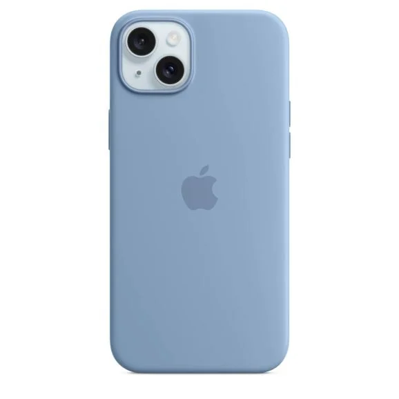Apple MT193ZM/A Silikonskal med MagSafe för iPhone 15 Plus, vinterblå