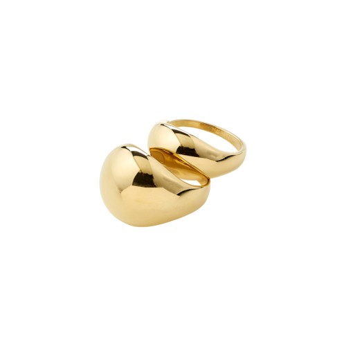 PILGRIM - EVON Rings, 2-in-1 Set - Gold-Plated