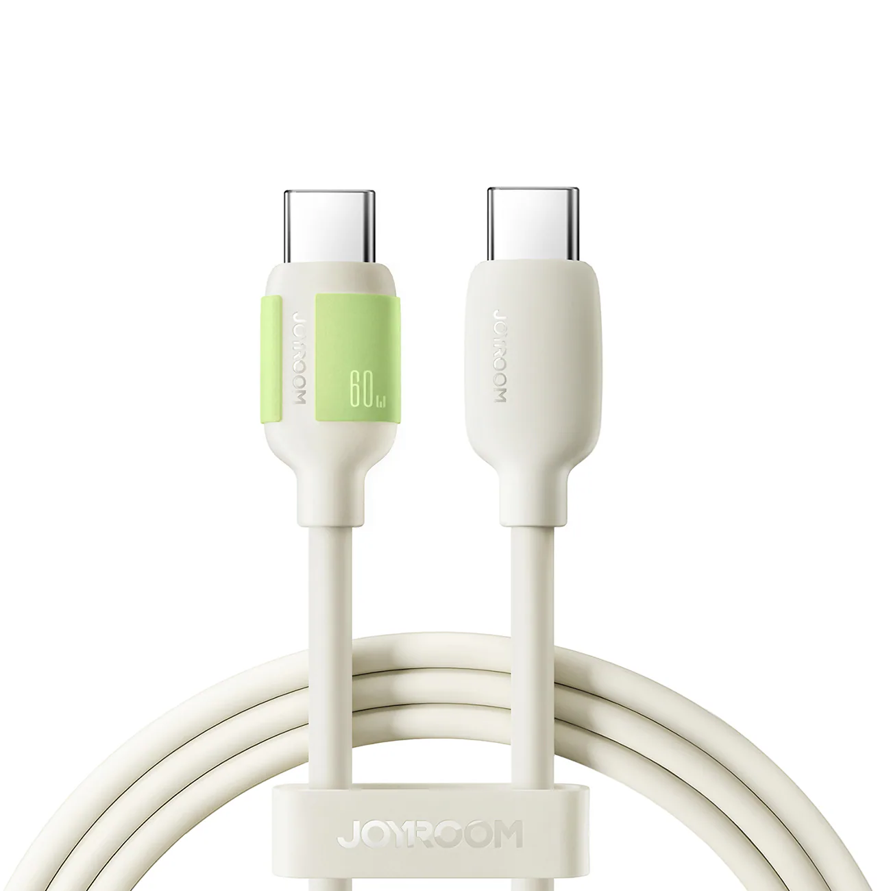 Joyroom S-A53 60W USB-C-kabel - USB-C med fluorescerande spets 1,2 m - beige