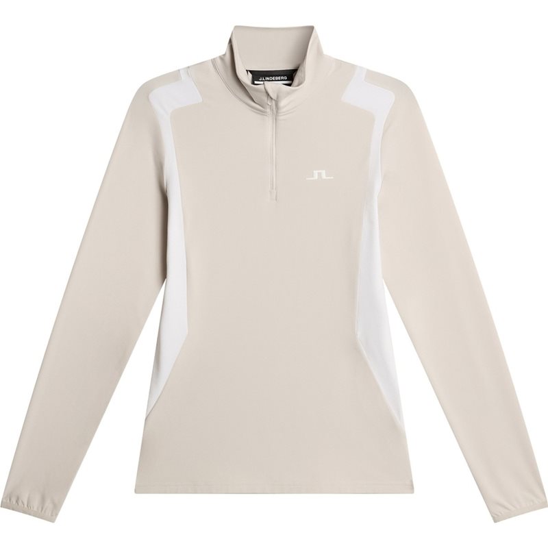 J.Lindeberg Mae Quarter Zip Mid Layer Moonbeam - M