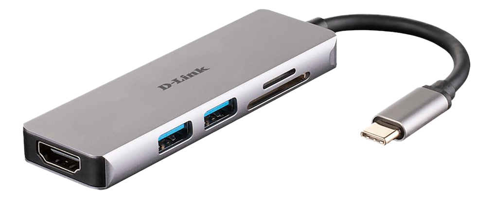 USB-C-hub D-Link DUB-M530, 5-in-1, HDMI/2xUSB-A, kortläsare SD/MicroSD, bild 2