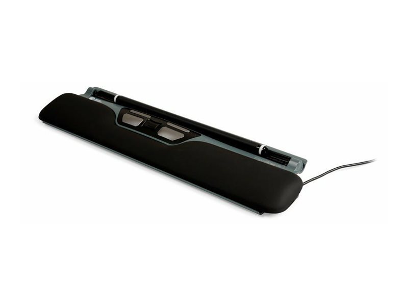 Bakker Elkhuizen ErgoSlider Plus - Central pekenhet - ergonomisk - universell - höger- och vänsterhänta - laser - 5 knappar - kabelansluten - USB - svart, mörkgrå, gul