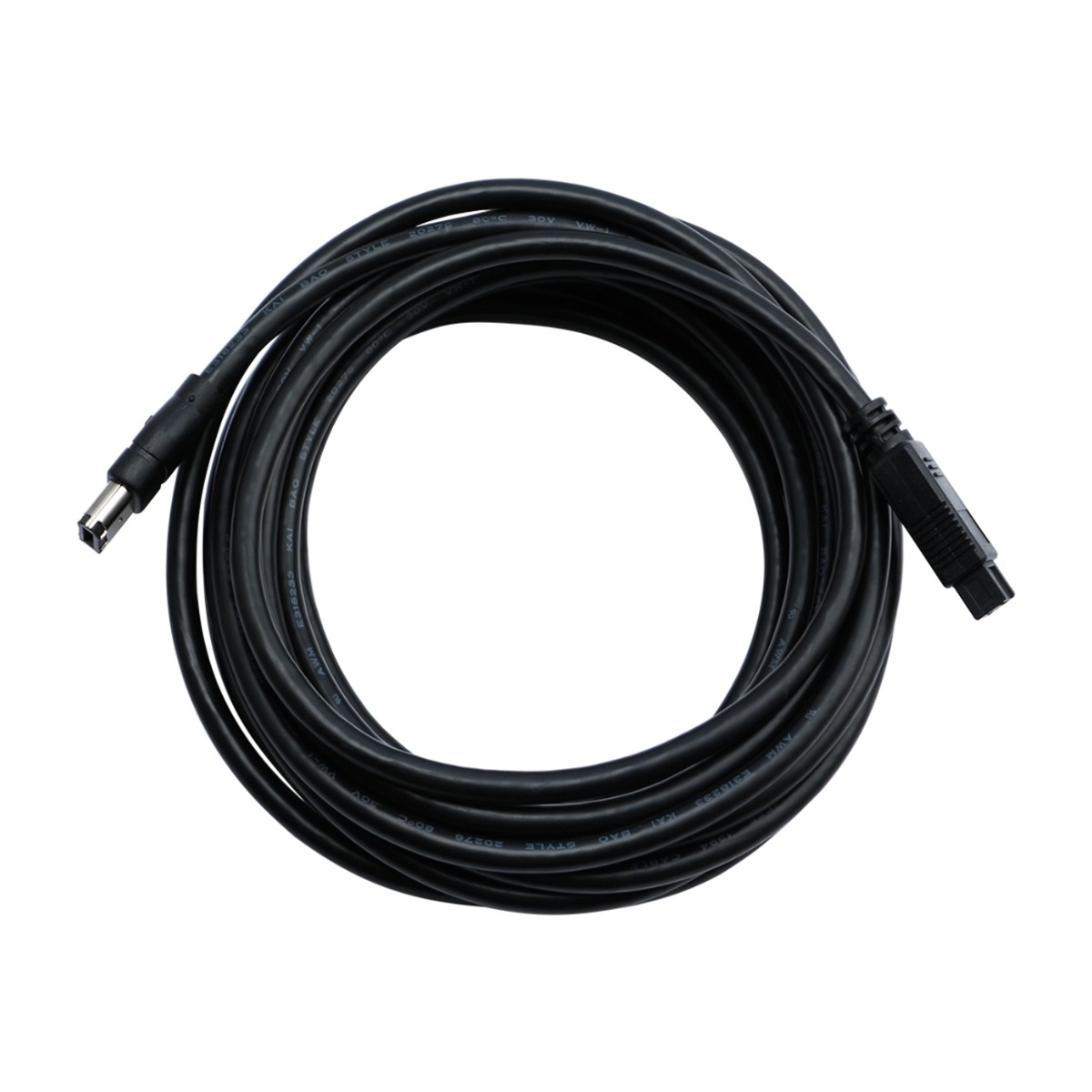 Eletra IEEE 1394A 6P hane - 1394B 9P hane 5M kabel, svart
