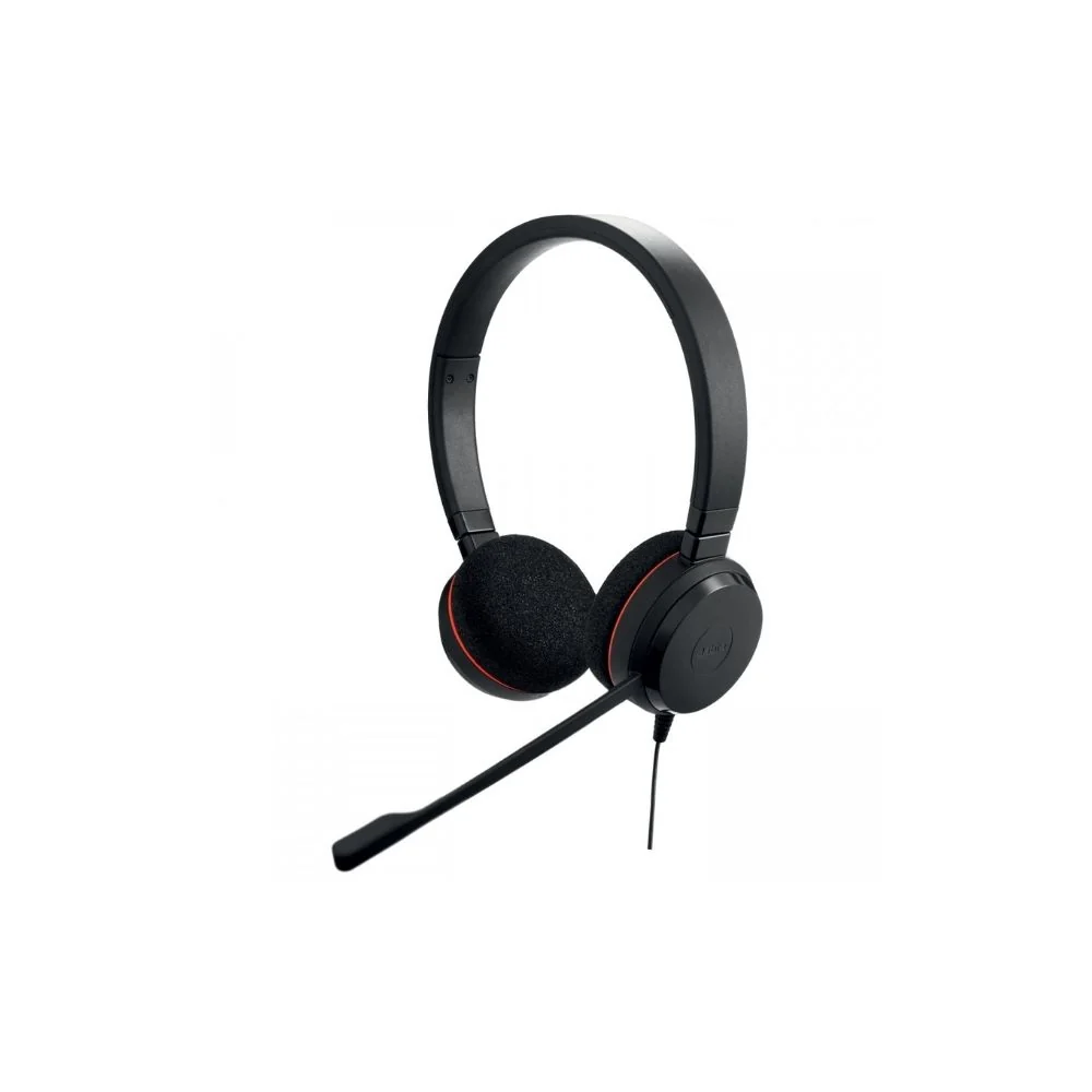 Jabra Evolve 20 Stereo Headset, USB-A / USB-C, svart