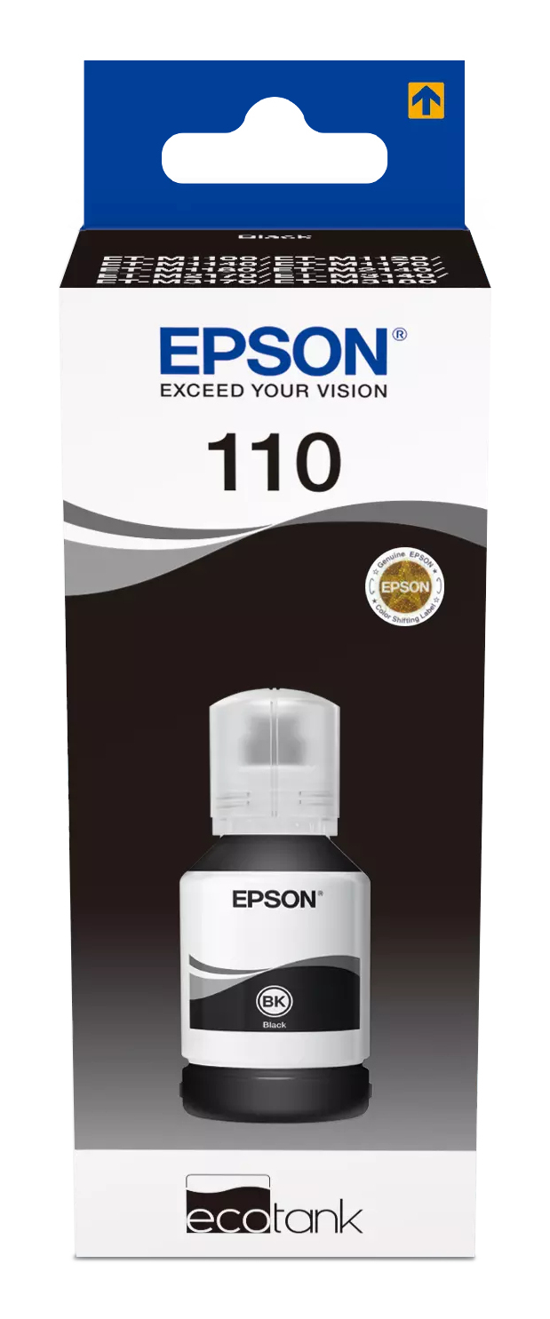 Epson EcoTank 110 Svart, flaska 120ml, 6000 sidor, bild 2