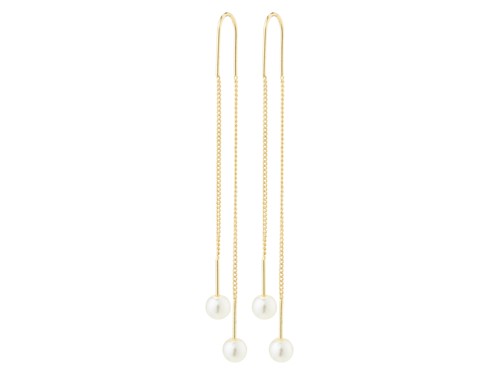 PILGRIM - EUONIA Pearl Chain Earrings - Gold Plated - 60 mm, bild 2