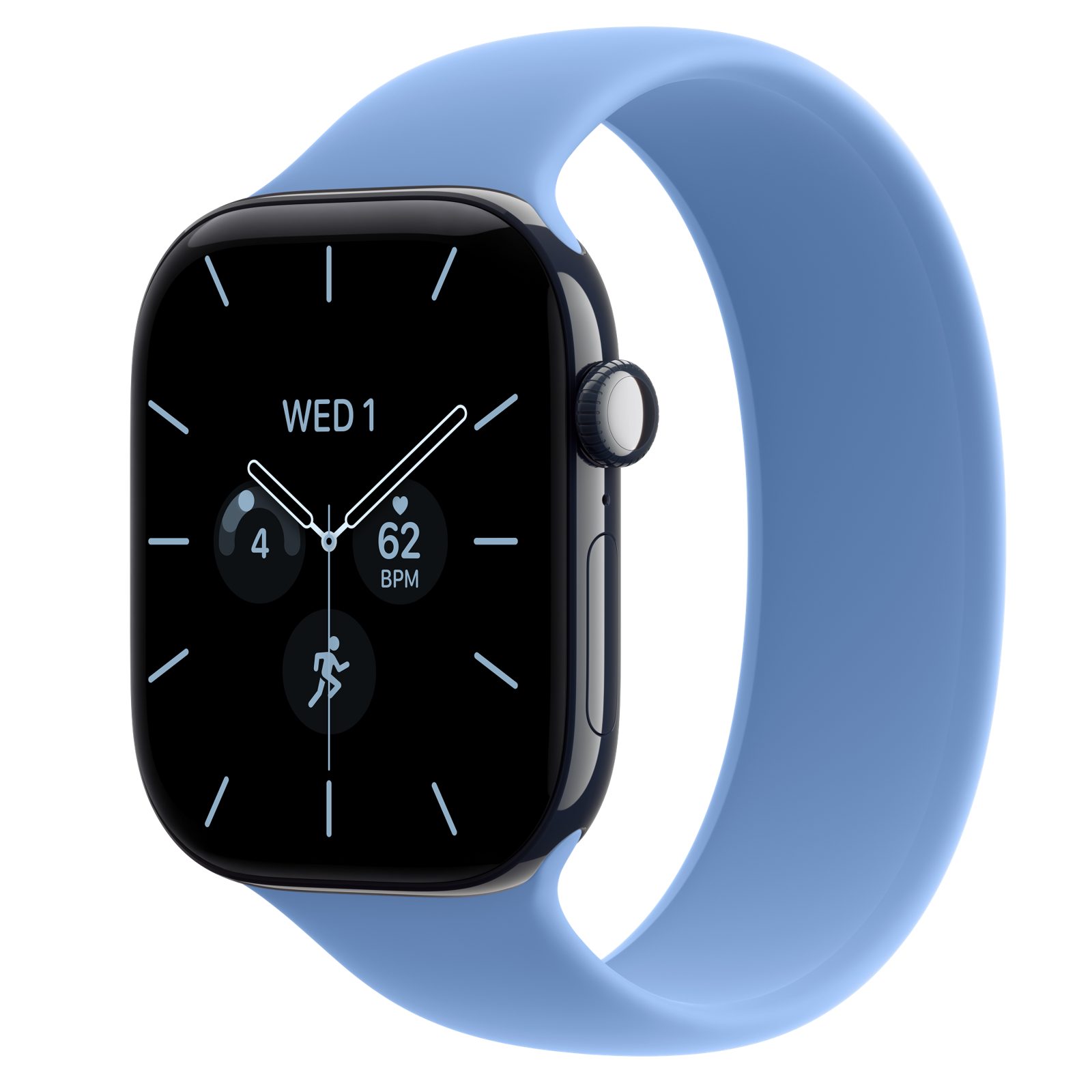 Apple Watch Series 12 (GPS + Cellular) • Keramikboett nattblå, 46 mm • Sololoop ängsblå