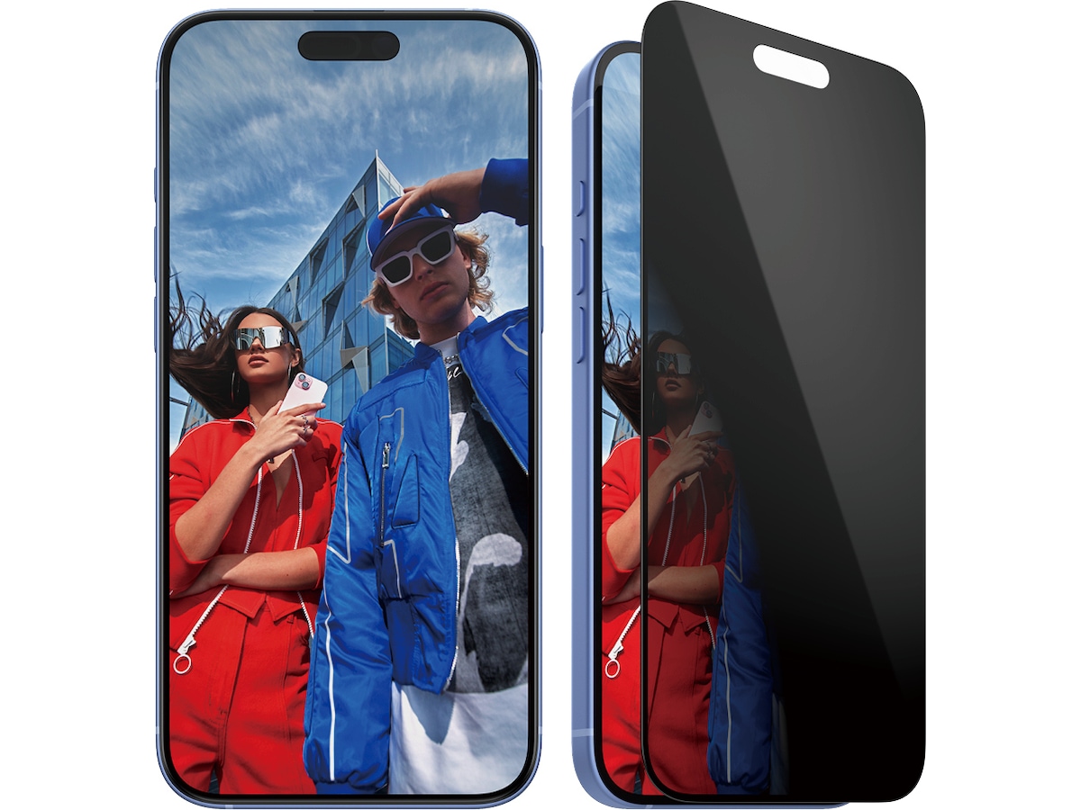 PanzerGlass iPhone 16 Plus/15 Plus skärmskydd Ultra-Wide Fit Privacy med applikator