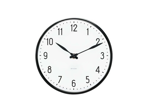 Arne Jacobsen – Station Väggklocka – 29 cm – Svart, bild 2