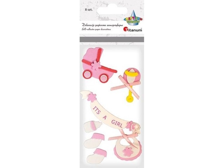 Titanum 3D skumklistermärken till baby 8 st.