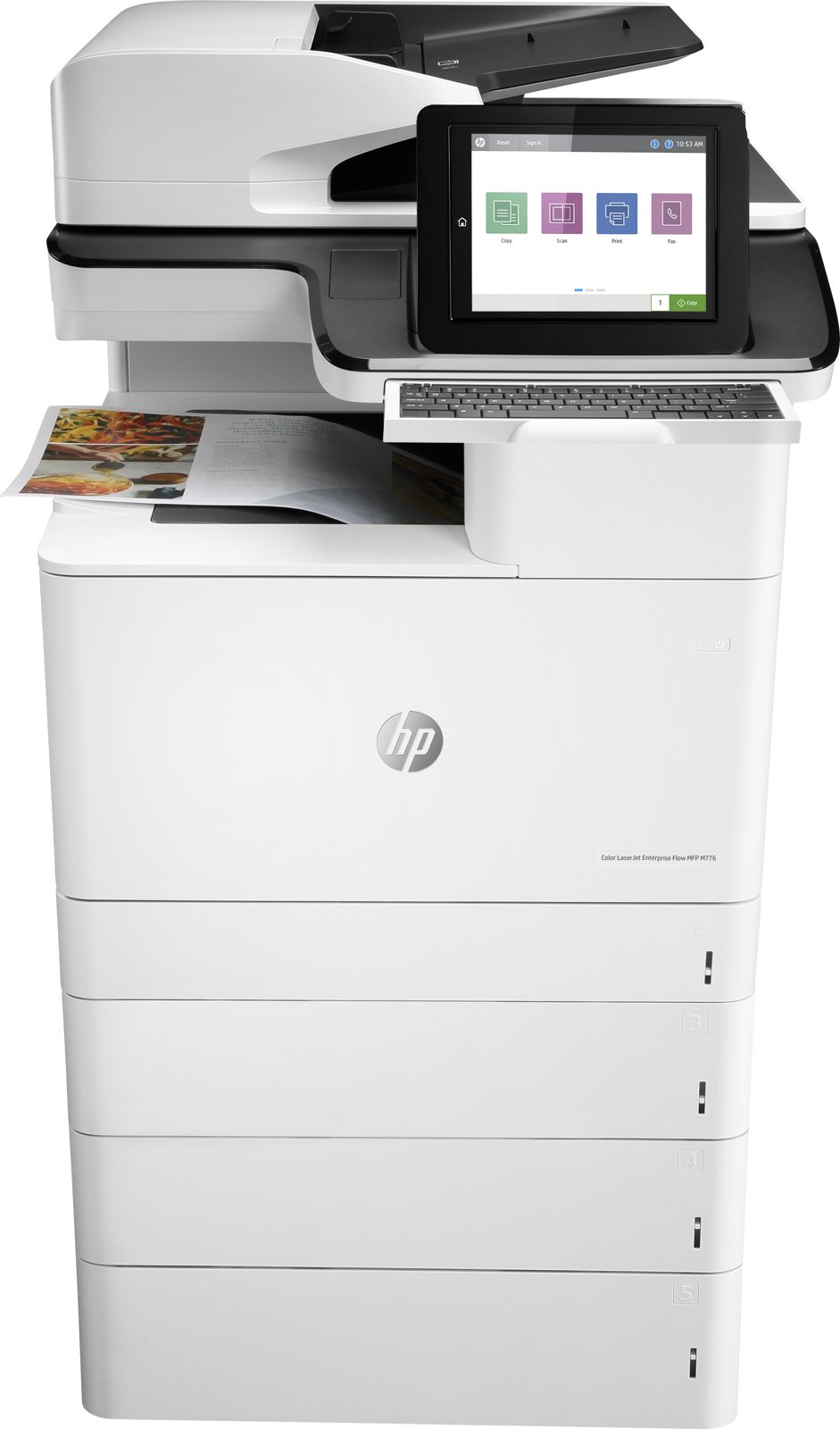 HP Color LaserJet Enterprise MFP M776z färglaserskrivare + scanner + kopiator + fax, 45/45 ppm, A3, duplex, USB/LAN, bild 3