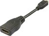 DELTACO Micro HDMI ha - HDMI ho 0,1m, svart, bild 2