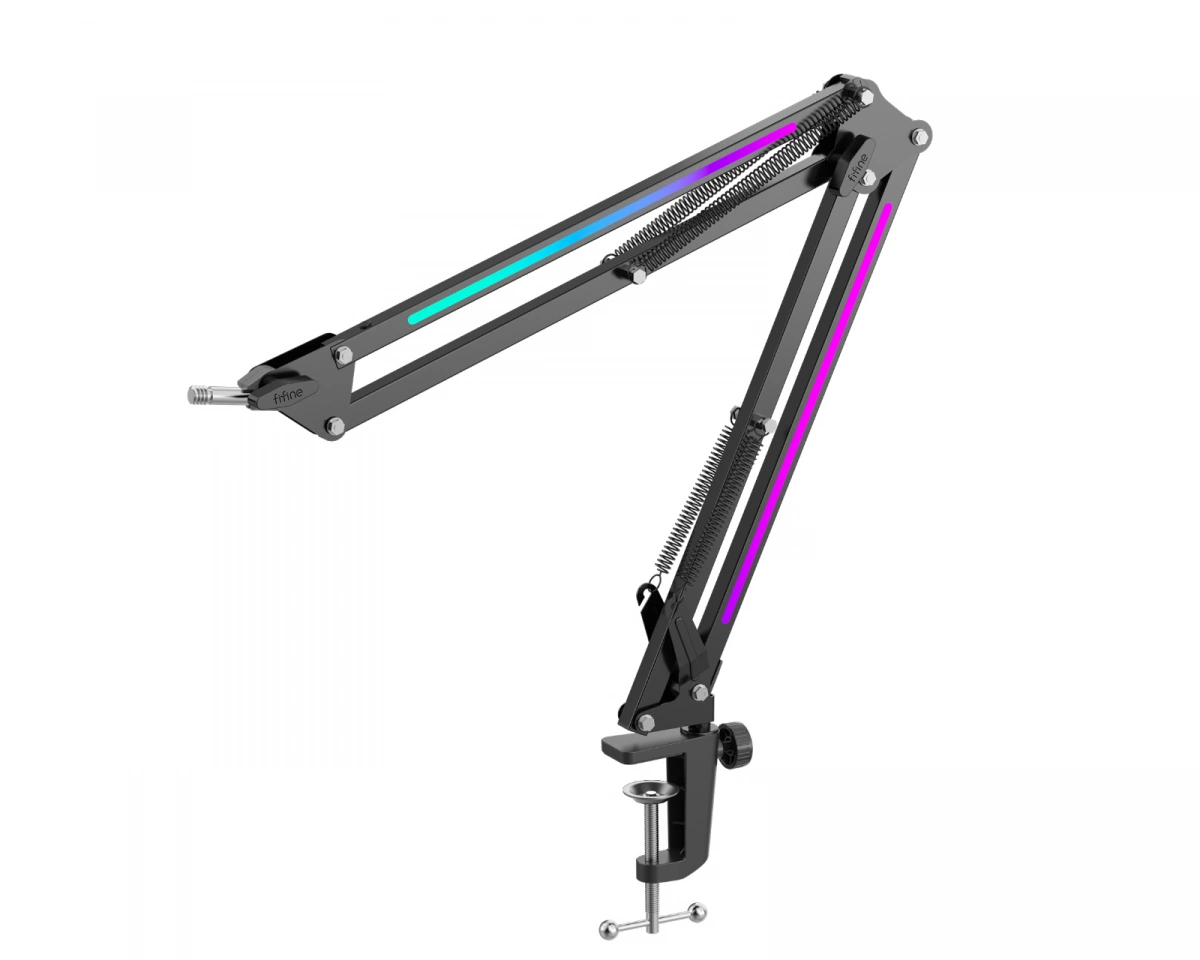 Fifine RGB Metall Mikrofonarm - Svart
