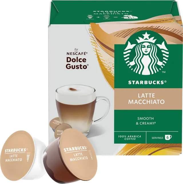 Starbucks Latte Macchiato kaffekapslar By Nescafe Dolce gusto