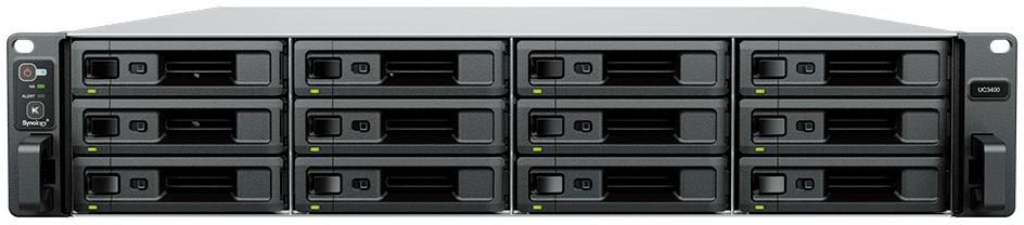 Synology UC3400, 12-bay SAN, 2U, Intel Xeon D-1541 8-Core, 8 GB RAM, 1x10Gbe LAN + 2x1GbE LAN, bild 2