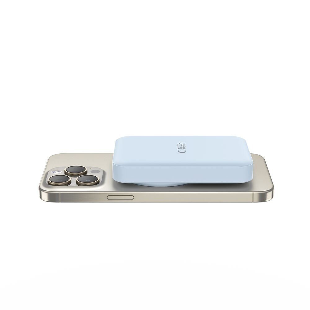 Tech-Protect LifeMag PB11 Powerbank med MagSafe 10000mAh 15W USB-C port - blå + USB-C kabel, bild 3