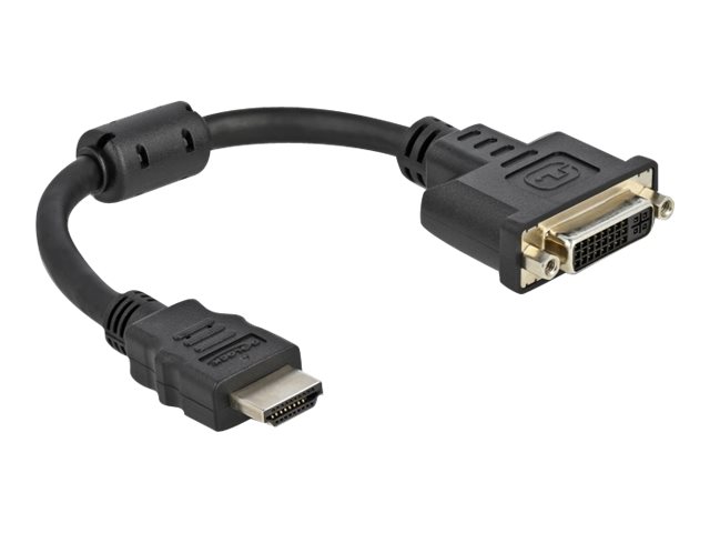 Delock Adapter HDMI hane till DVI 24+5 hona 4K @ 30 Hz, 20 cm