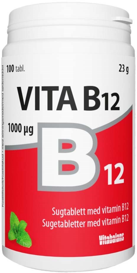 Vita B12 med 1000ug 100 tabletter, bild 2