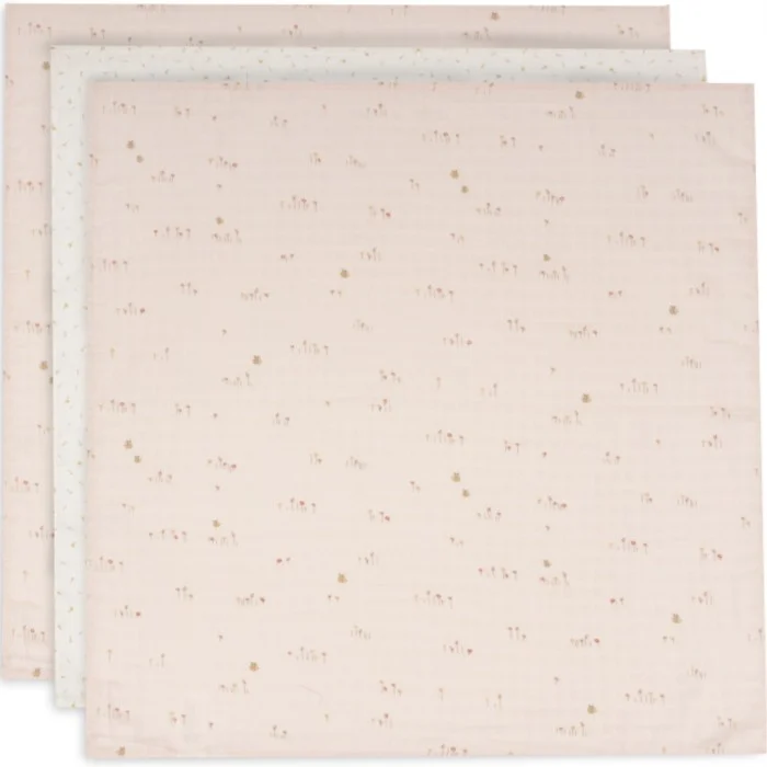 Jollein Muslinfilt 70x70 cm Pretty Picnic 3-pack