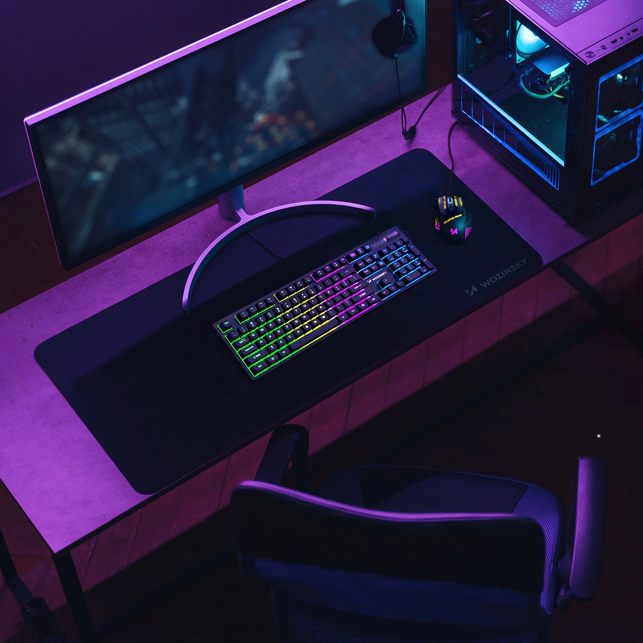 Wozinsky WPD-B1000 gaming desk pad XXL 1000x500mm waterproof - black, bild 5