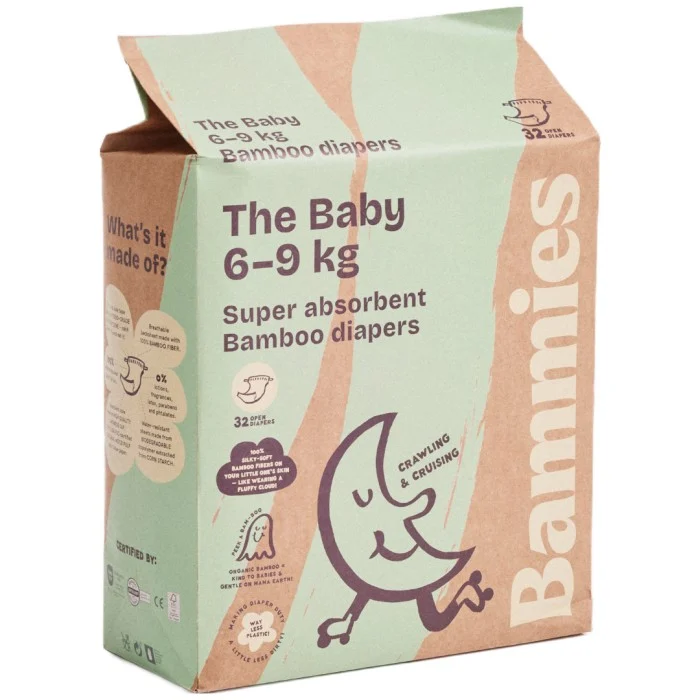 Bammies Blöjor baby 6-9kg, 32 st