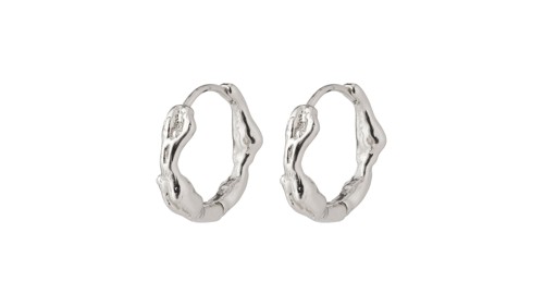 PILGRIM - ZION Small Huggie Hoop Earrings - Silver-Plated - 14 mm, bild 3