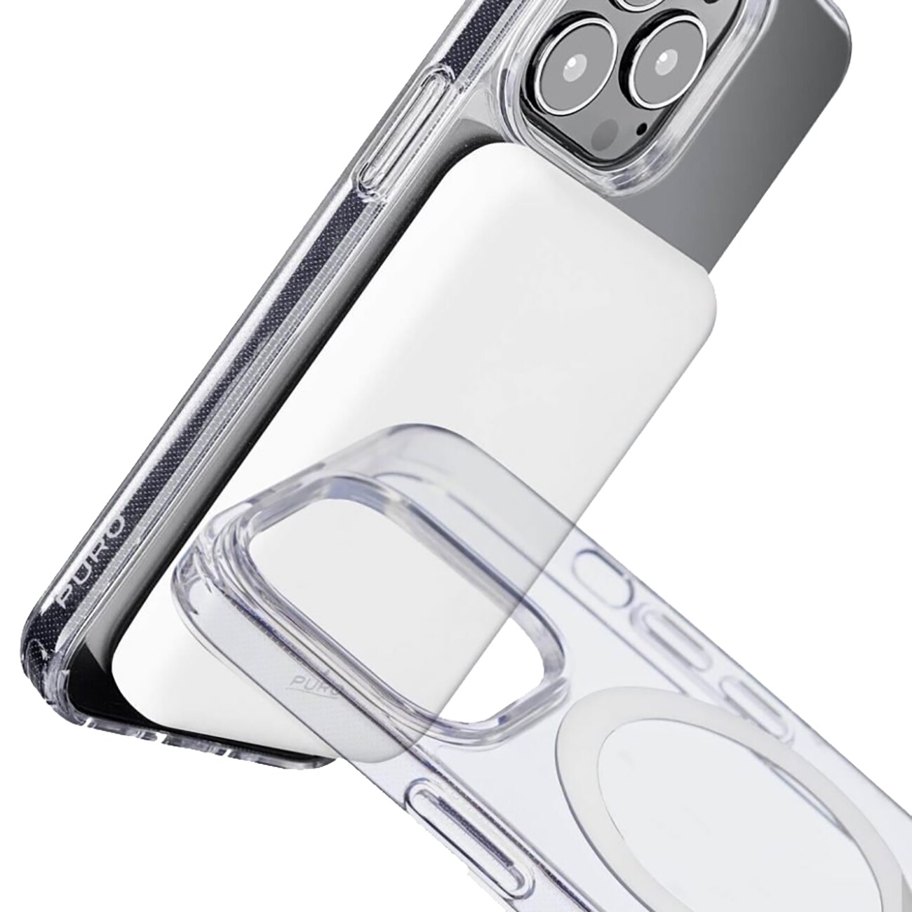 Puro Lite Mag MagSafe silikonfodral för iPhone 14 Pro - Transparent, bild 4