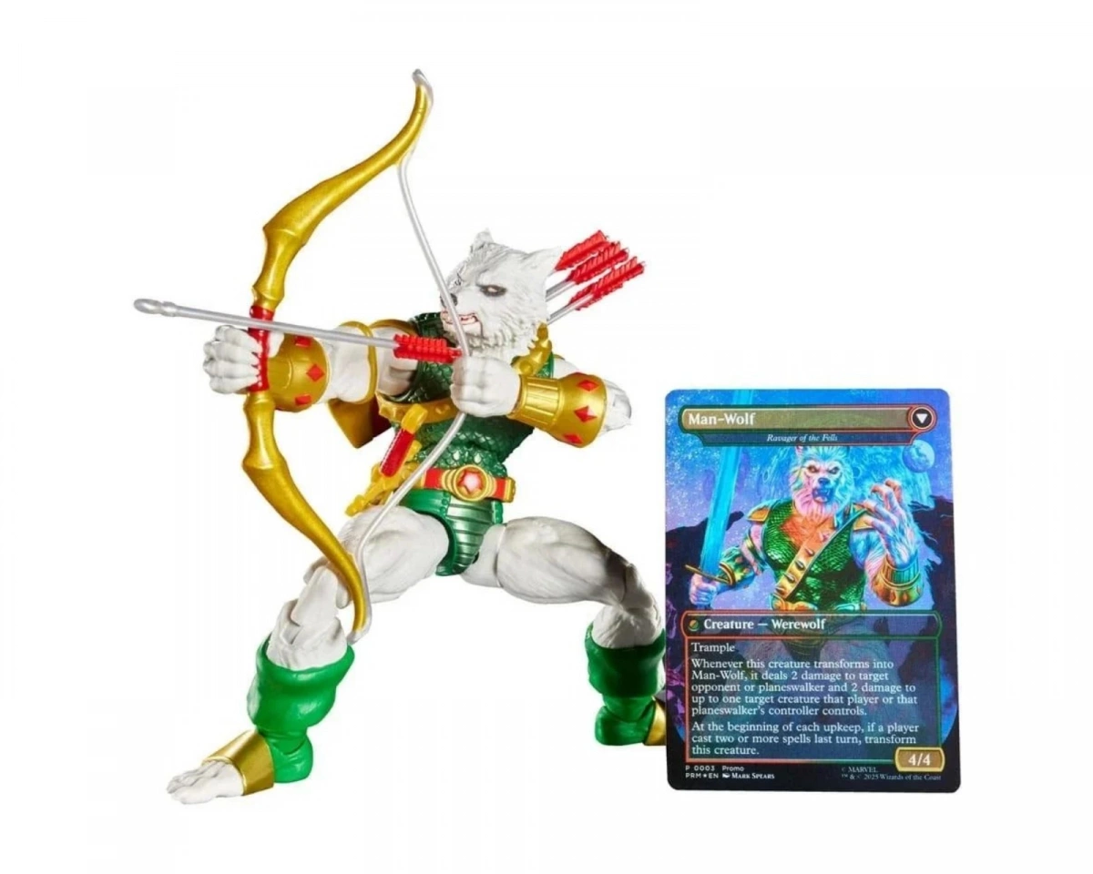 Marvel Legends Magic: The Gathering Action Figure Man-Wolf (plus Exclusive Foil Card)