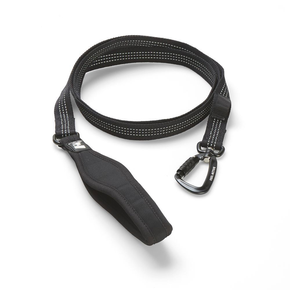 Feel Active Nylonkoppel med karbin och neoprenhandtag