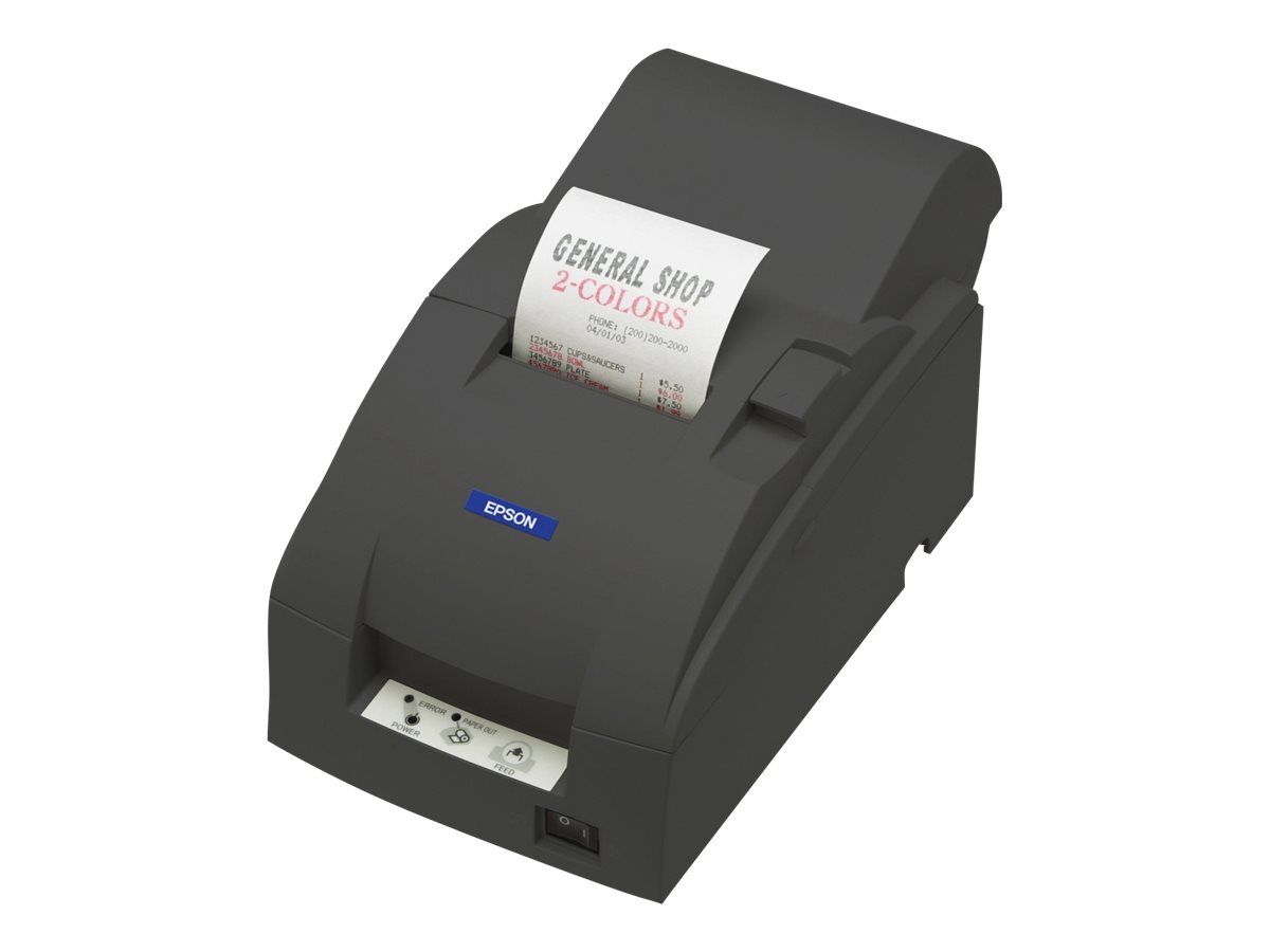 Epson TM U220A kvittoskrivare, nålskrivare, 7,6 cm rulle, 9 pin, mörkgrå