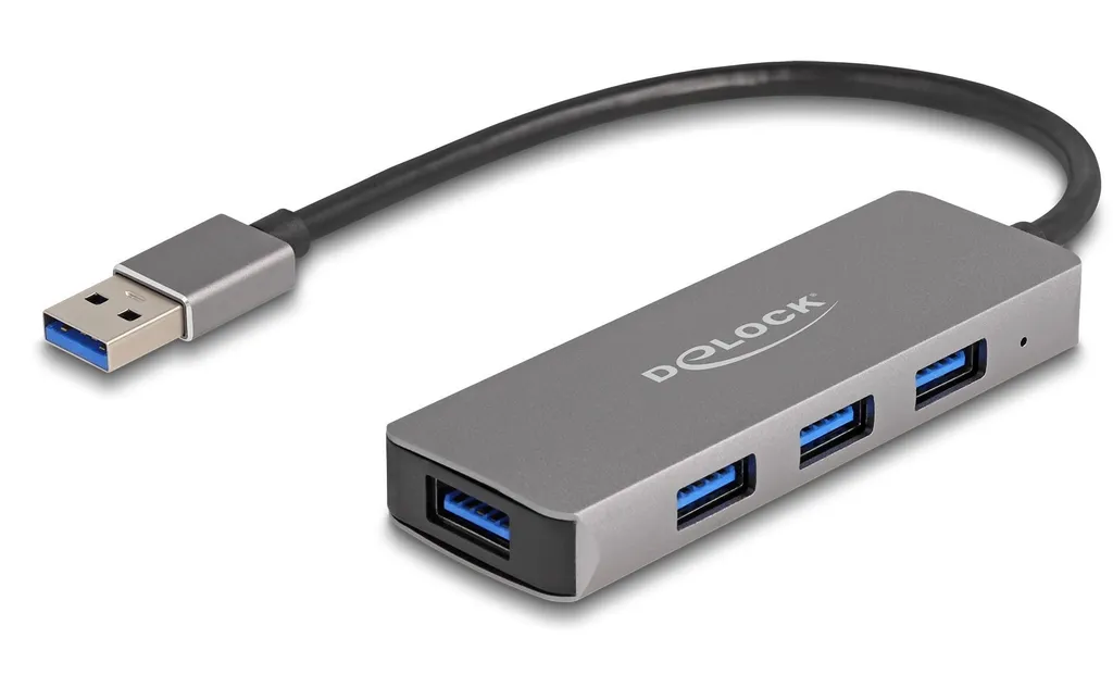 Delock USB-A-hubb 4x USB-A-port, 5 Gbps