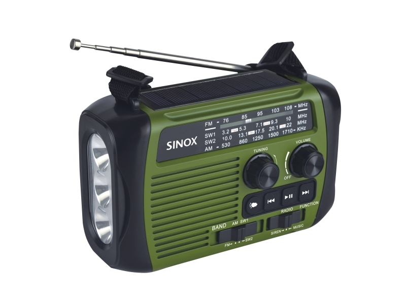 Sinox Bluetooth®-nödradio. Grön
